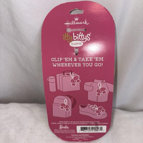 Barbie And Ken Cute Plush Clippys Key Chain Backpack Hallmark Itty Bittys NEW - Picture 4 of 4